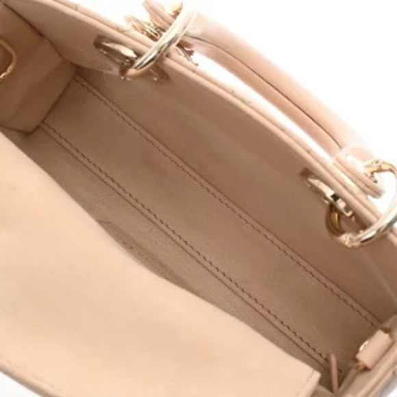 Dior Cannage LADY JOY Bag Pink Beige Lambskin Handbag